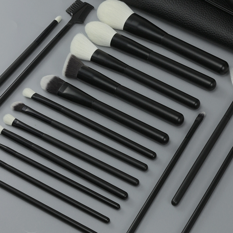 2022 Conjunto de Pincéis de Maquiagem de Madeira de Luxo de Alta Qualidade com Cabelo Natural 18PCS Pincéis de Maquiagem Veganos de Cabelo de Cabra com Logo Personalizado