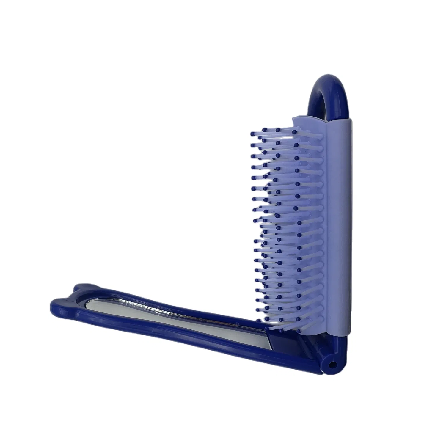 Pente de cabelo portátil em miniatura para viagem Beautichen com espelho de maquiagem dobrável