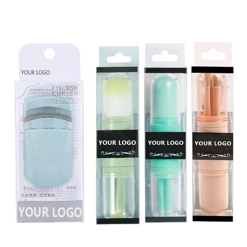 Caixa de Embalagem de Esponja de Maquiagem de PVC Transparente Suspensa Pacote Personalizado de Ferramenta Cosmética