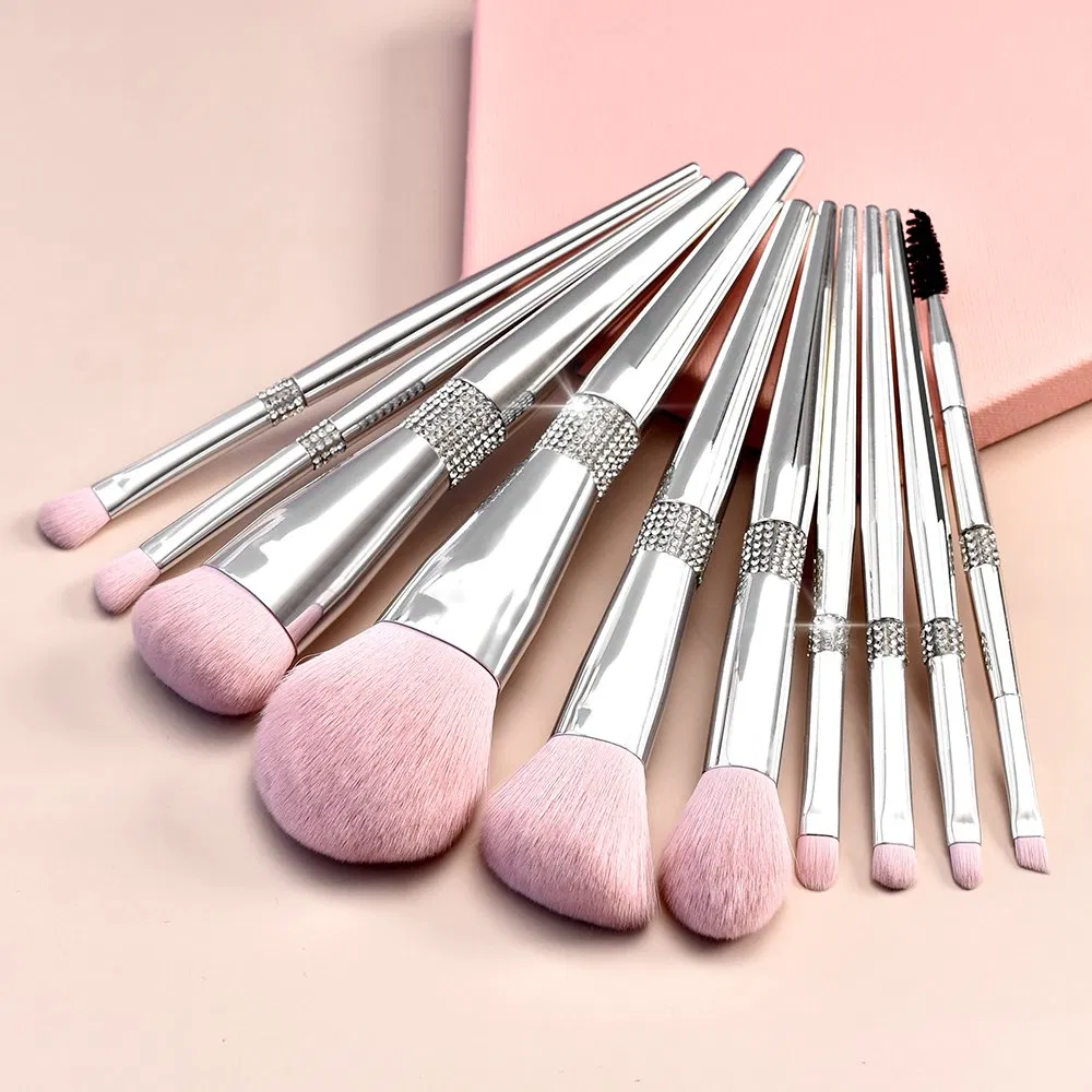 Conjunto de Pincéis de Maquiagem Personalizado para Logo, Pincéis de Base, Corretivo, Olhos e Lábios