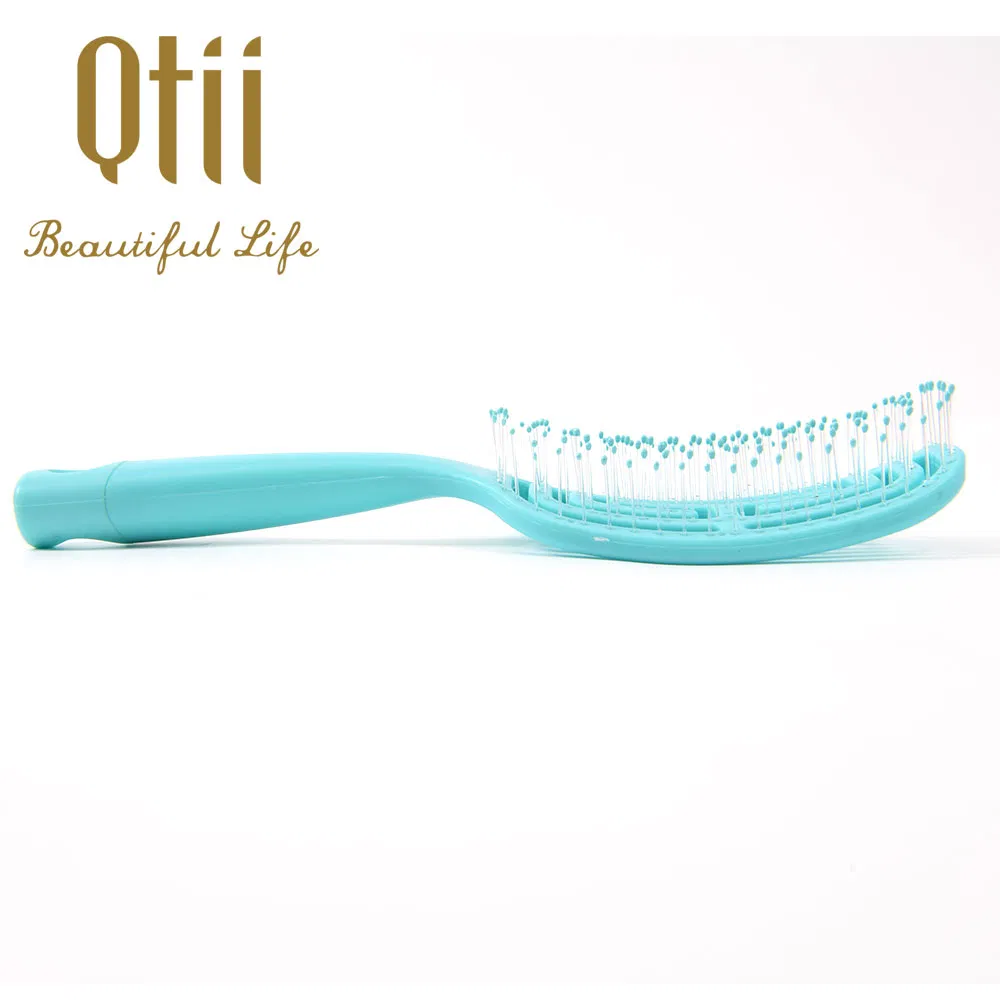 Escova de Cabelo com Ondas Curvas Ventiladas para Massagem Gradiente com Pinos de Nylon Ultra Macios
