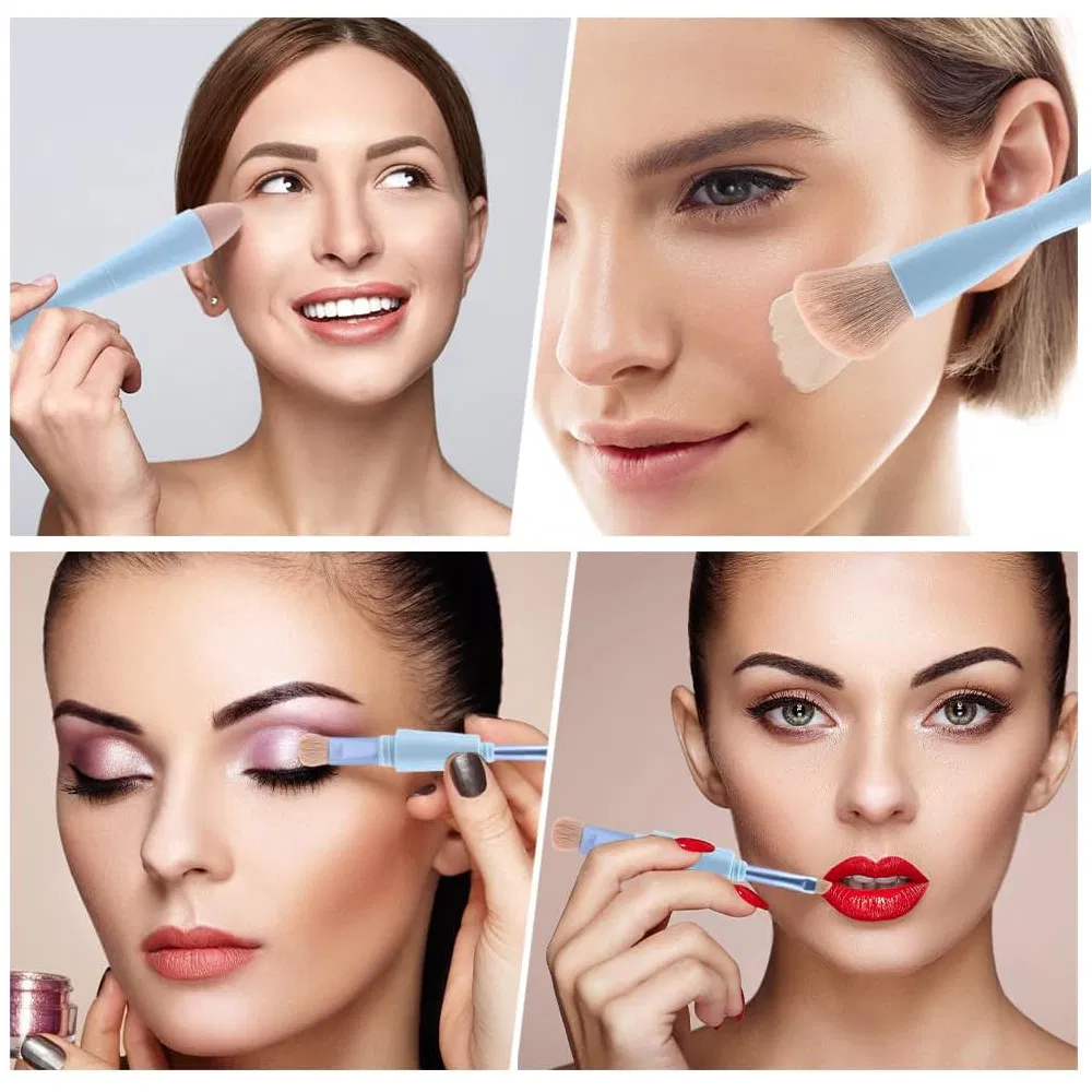 4-in-1 Pincel de Maquiagem Vegano e Amigo de Viagem Ferramenta de Beleza Tudo-em-Um para Glamour em Movimento Dropshipping Pincéis