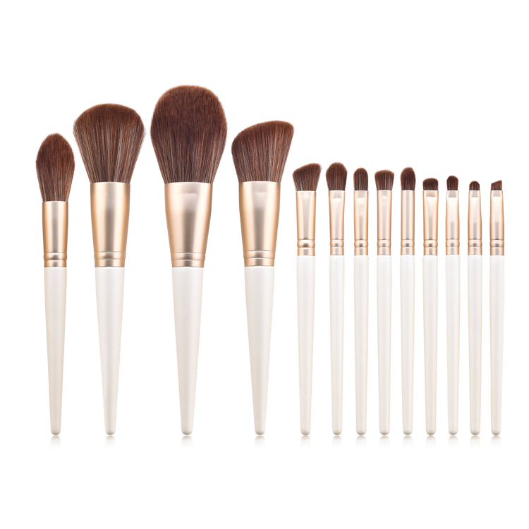 13 Conjunto de Pincéis de Maquiagem PCS Pincéis Sintéticos Premium para Base, Mistura, Blush e Pó Facial Conjunto de Pincéis de Maquiagem