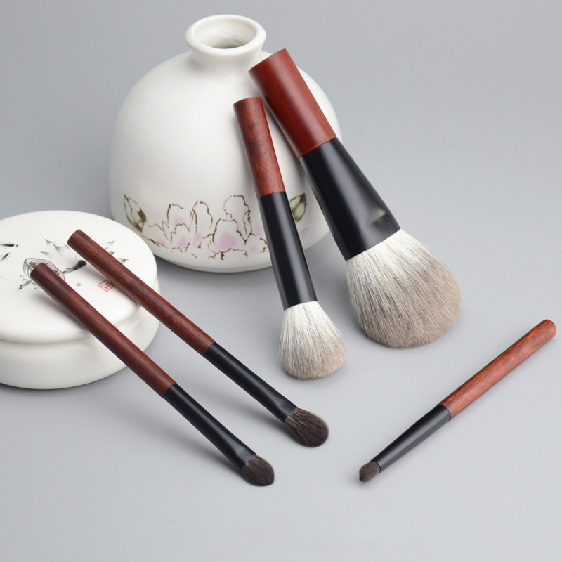 Conjunto de Pincéis de Maquiagem de Viagem em Cabelo de Cabra Personalizado