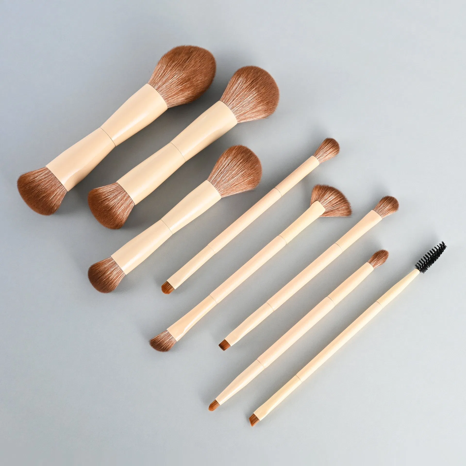 Conjunto de Pincéis de Maquiagem Dupla Face de Alta Qualidade Vegano 8PCS