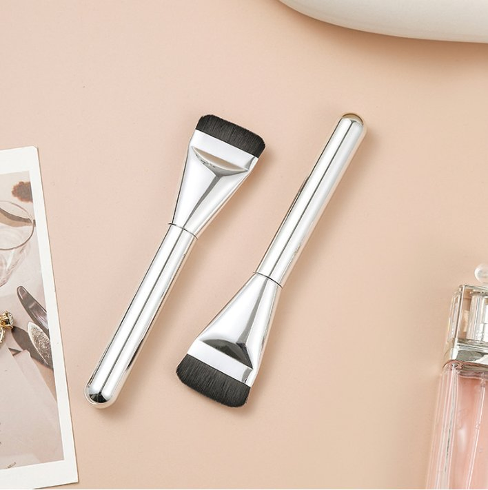 Pincel de Base Plano, Pincel de Base Não Absorvente, Pincel de Maquiagem Sem Emenda, Pincel de Corretivo Ultra Fino