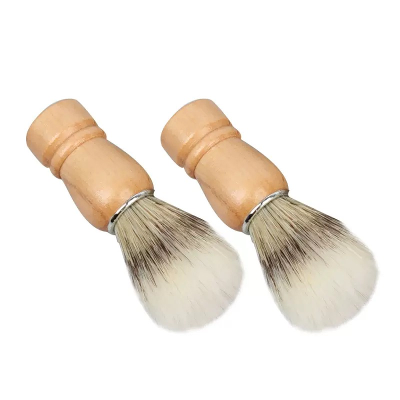 Pincel de Barba Masculino Ecológico Portátil, Escova Natural para Barba, Ferramenta de Limpeza Facial para Barba
