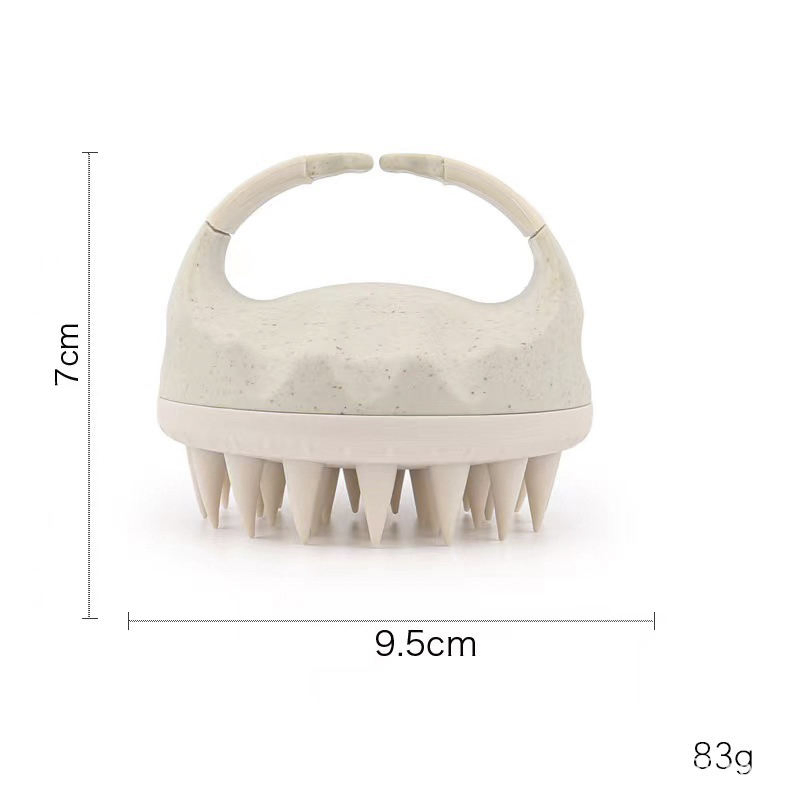 Novos Chegados Escova de Silicone para Couro Cabeludo Massageador Escova de Cabelo de Palha de Trigo Acessório de Cuidado Capilar para Escova de Shampoo Massagem no Couro Cabeludo