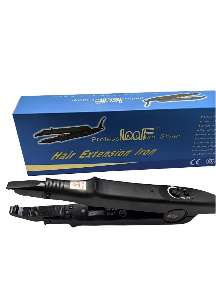 Ferro de Fusão para Extensões de Cabelo Profissional, Conector de Calor Loof, Ferramenta de Derretimento para Extensões