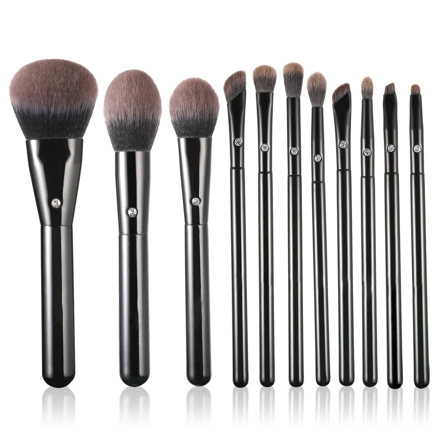 Hot Sale Black 11PCS Professional Cruetly Free Private Label Makeup Brushes Set