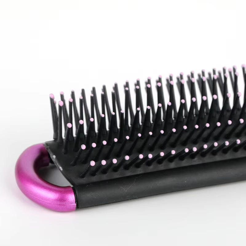 2024 Novo Design de Espelho Dobrável com Pente Mini Escova de Cabelo Portátil com Espelho de Maquiagem Pente Dobrável