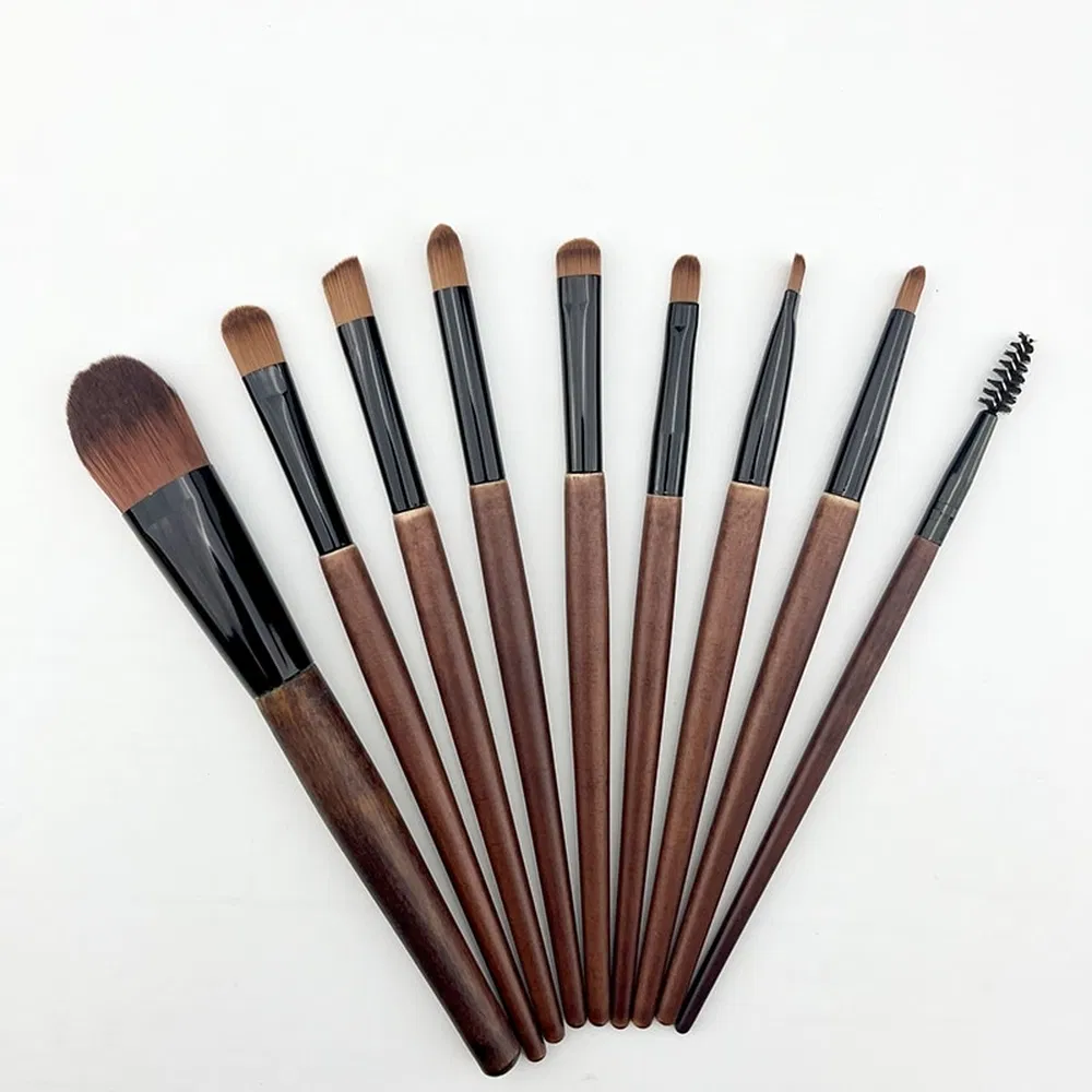 Distribuidor de Pincel de Contorno de Cerdas Naturais de Cabelo de Cabra para Mistura de Maquiagem para Sombra de Olhos