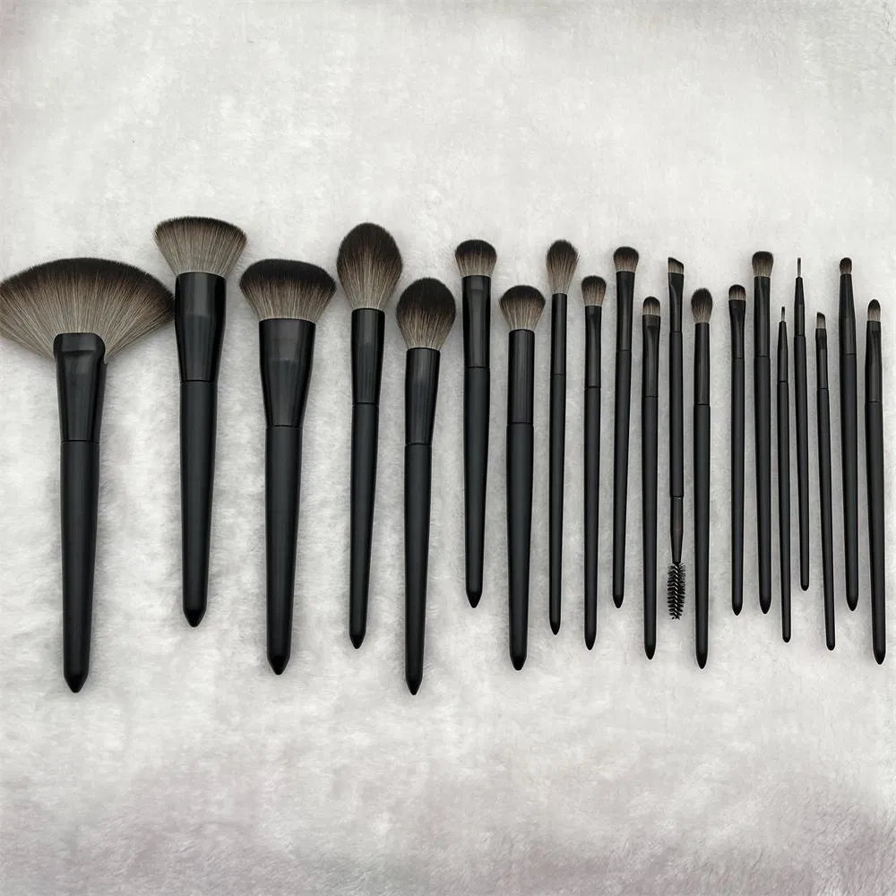 Wholesale Black 20PCS Synthetic Hair Wood Unique Customized Makeup Brush Set