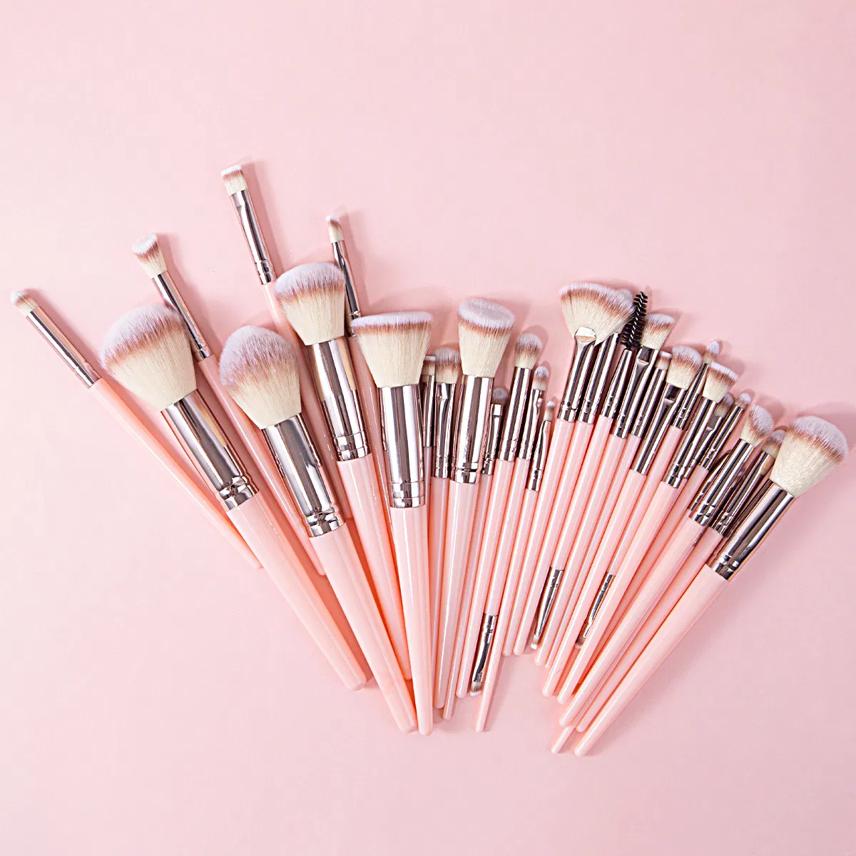 Conjunto de Pincéis de Maquiagem Beautichen 30-Piece - Cerdas Macias e Ferrule Prata - Kit Completo de Pincéis Cosméticos para Olhos, Rosto e Iniciantes