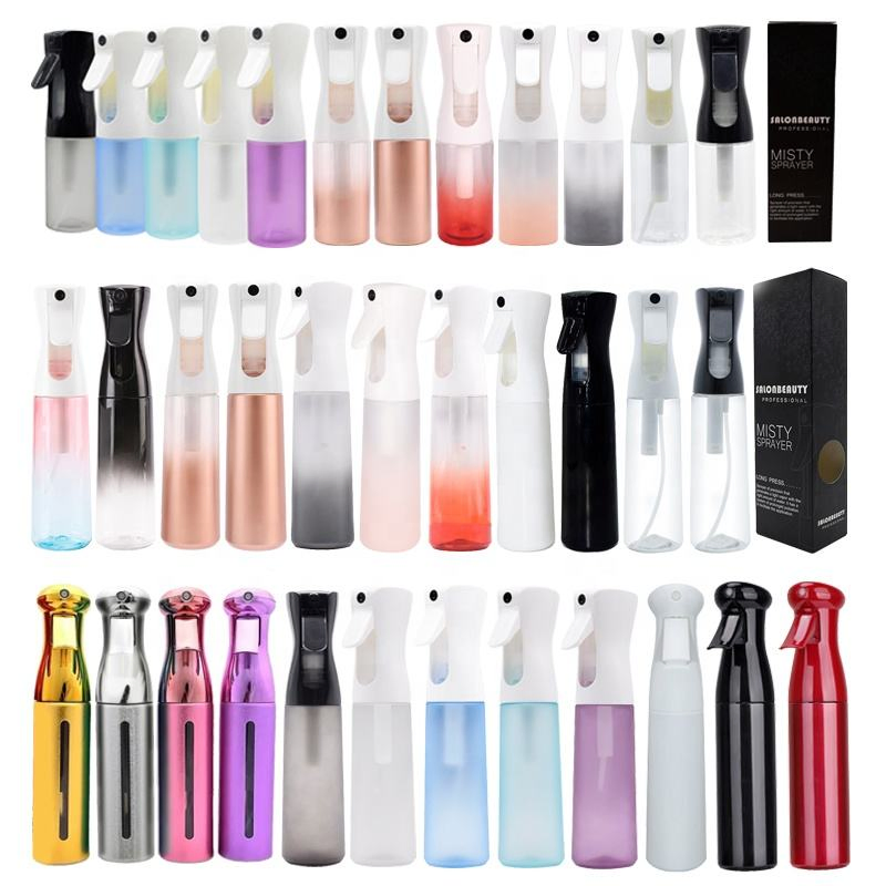 Ferramentas de Corte de Cabelo DIY para Barbeiros, Frascos de Spray de Névoa Fina para Cabelo Cacheado, Plástico Contínuo, Ferramentas e Acessórios de Barbeiro