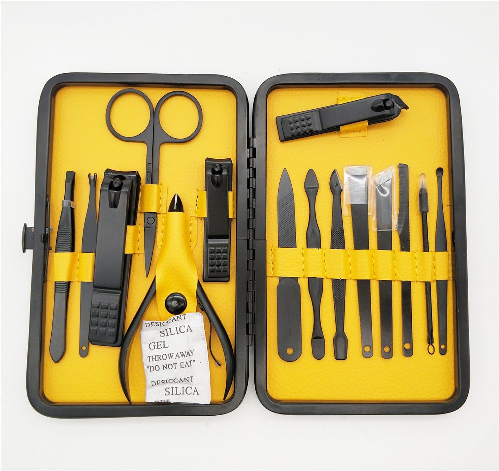 18PCS Kit de Ferramentas de Beleza para Unhas Profissional com Cortador, Empurrador e Pinça para Manicure e Maquiagem
