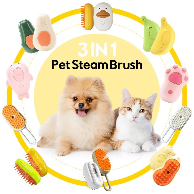 Escova de Pelos Personalizada em Forma de Gato para Remoção de Pelos Elétrica a Vapor