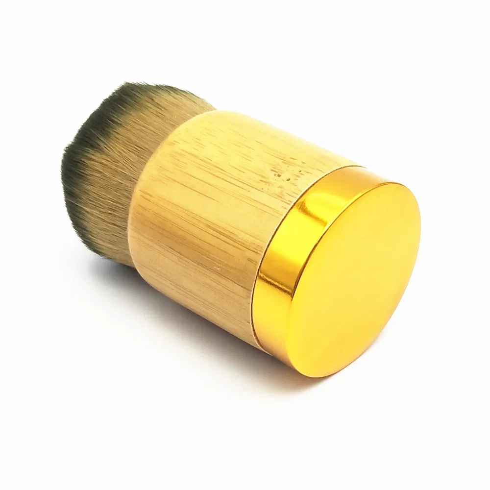 Pincel de Maquiagem para Fundação com Cabo de Bambu Ecológico Kabuki