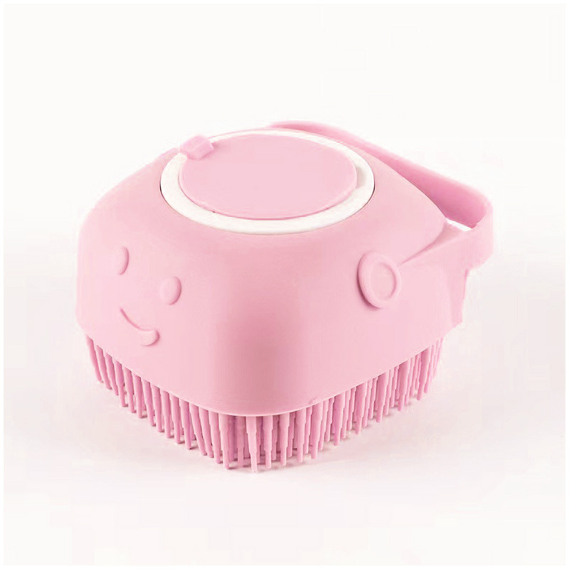 Escova de chuveiro de silicone portátil para grooming de animais de estimação, massageando cães e gatos