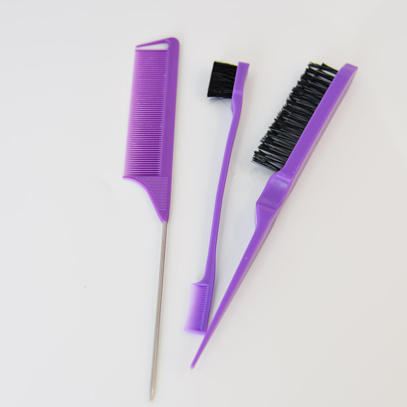 Conjunto de Pincéis para Tingimento de Cabelo, Escova de Sobrancelha de Dupla Face com Ponta Fina, Escova de Estilo de Cabelo Fofa