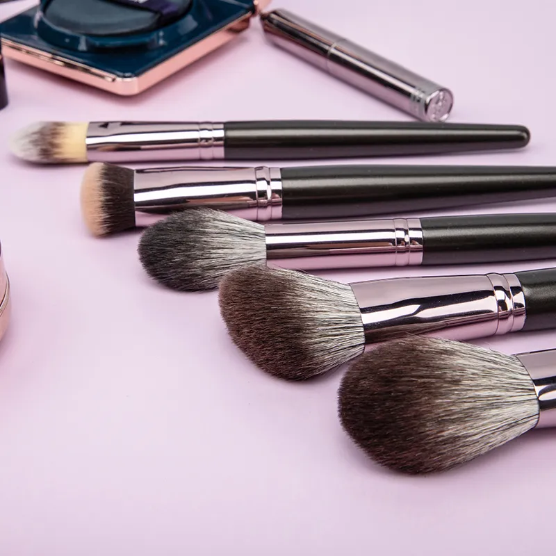 Fabricantes OEM 15 Conjunto de Pincéis de Maquiagem de Fibra Natural da Fundação Pincéis Cosméticos