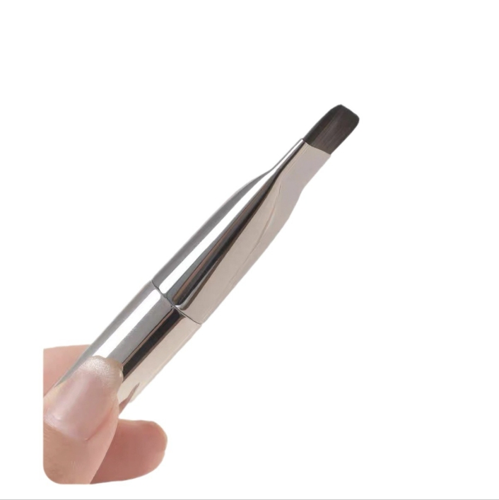 Pincel de Base Plano, Pincel de Base Não Absorvente, Pincel de Maquiagem Sem Emenda, Pincel de Corretivo Ultra Fino