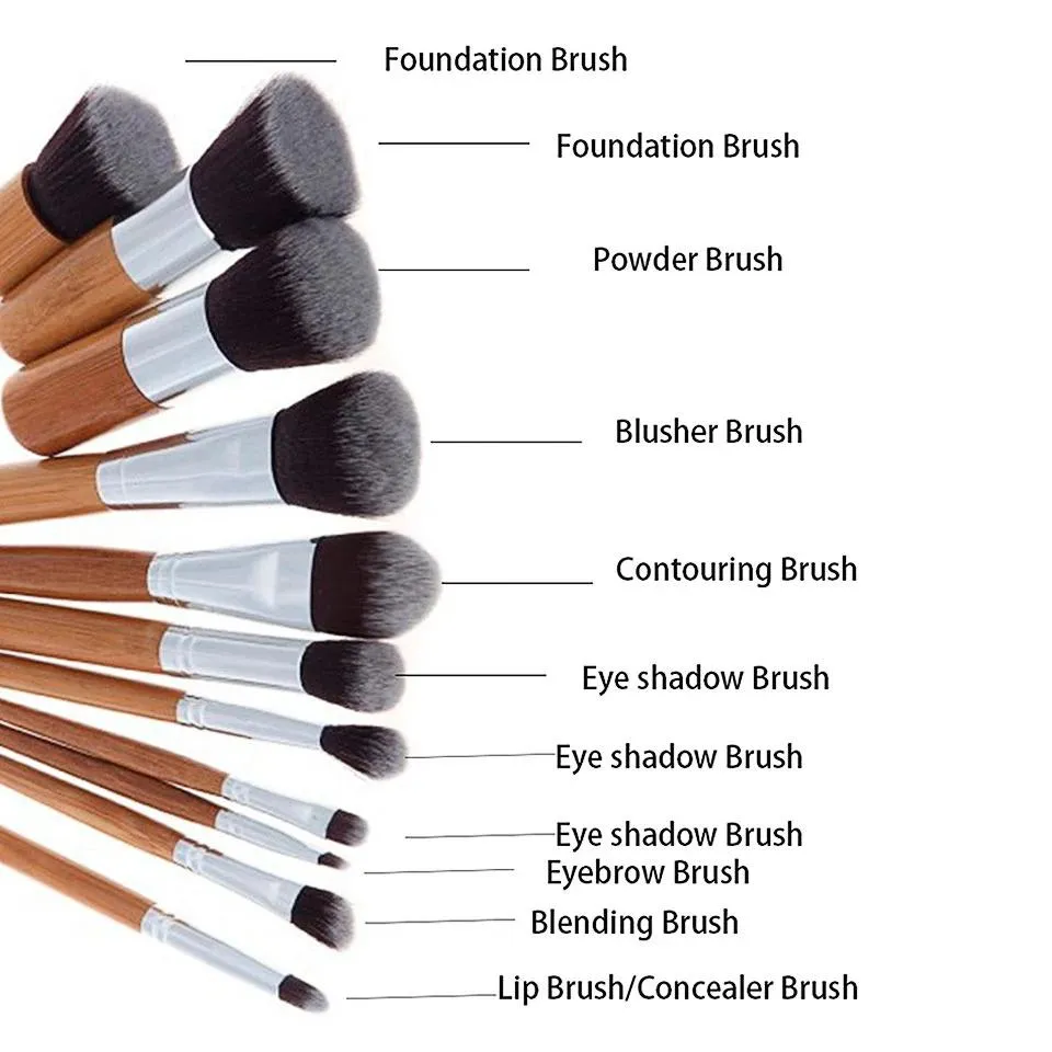 Pincéis de Maquiagem de Bambu 4