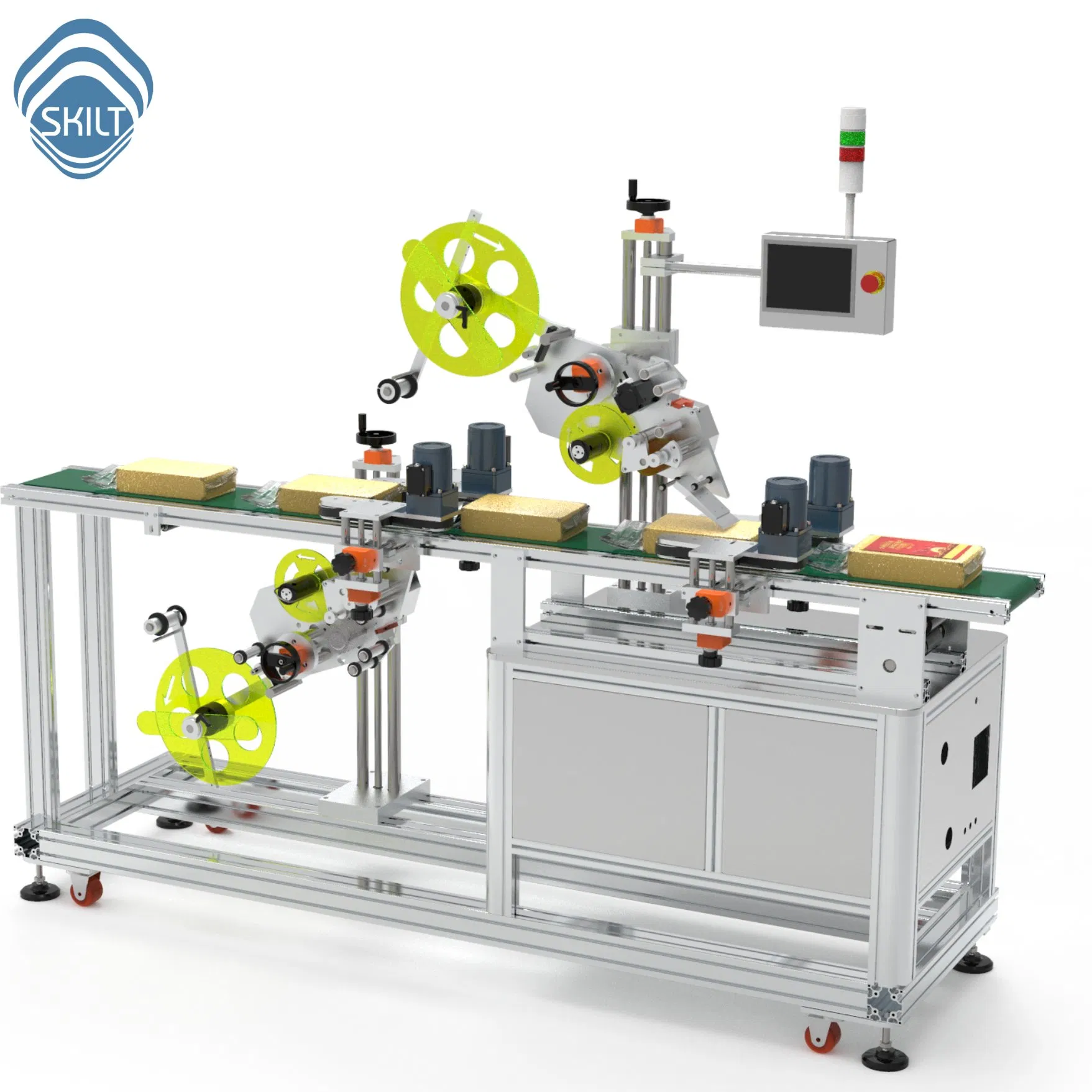 Máquina de Rotulagem Premium de Dois Lados - Aplicador Automático para Cima e Embaixo