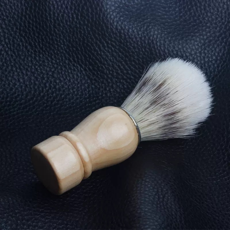Pincel de Barba Masculino Ecológico Portátil, Escova Natural para Barba, Ferramenta de Limpeza Facial para Barba