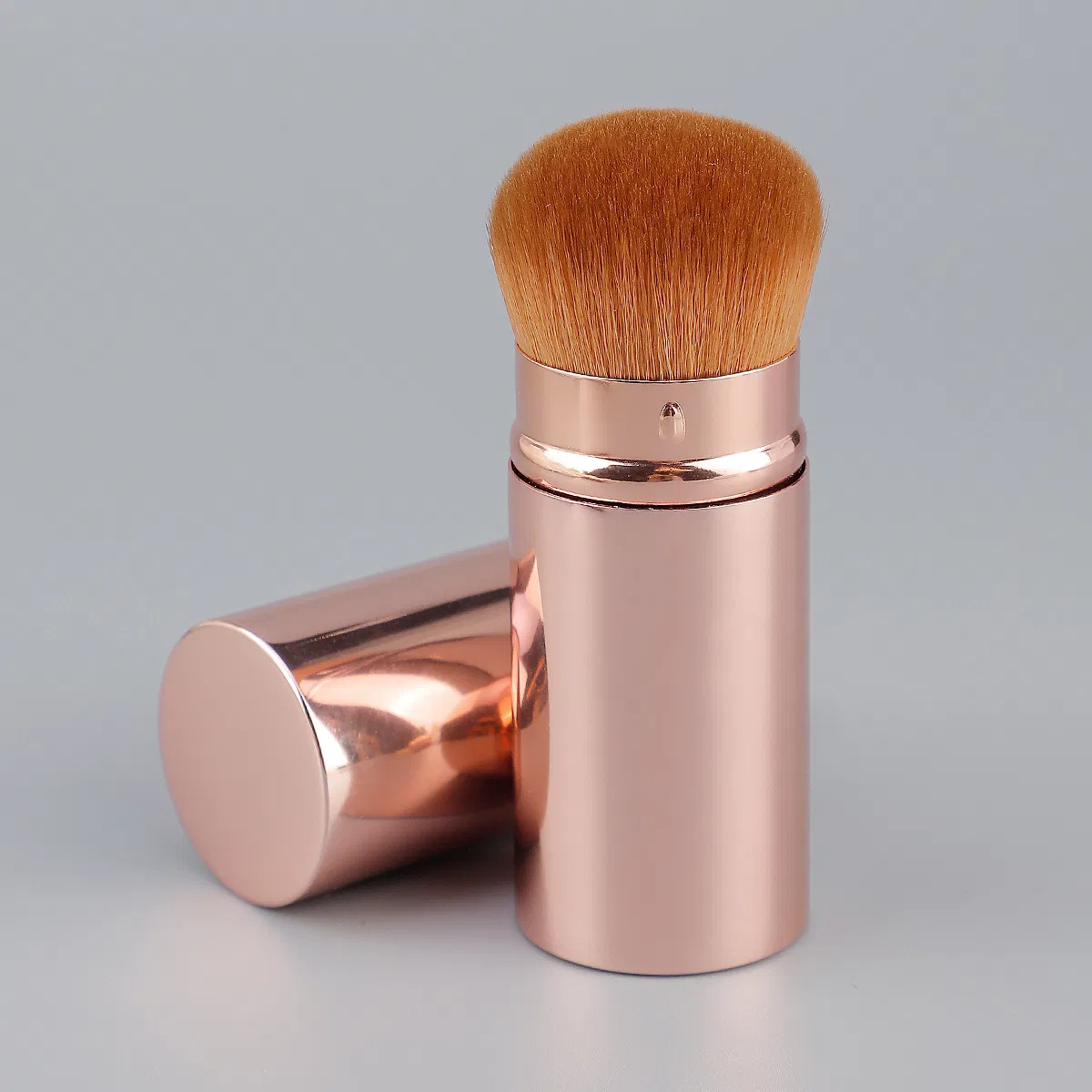 Custom Logo Retractable Makeup Brush Large Powder Blush Kabuki Brush