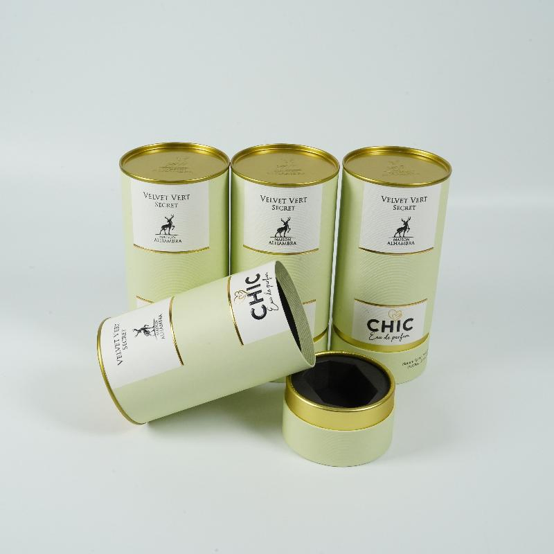 Tubo de embalagem de pincéis de maquiagem com estampagem a quente para presente de batom, cilindro de papel com impressão de logotipo personalizada