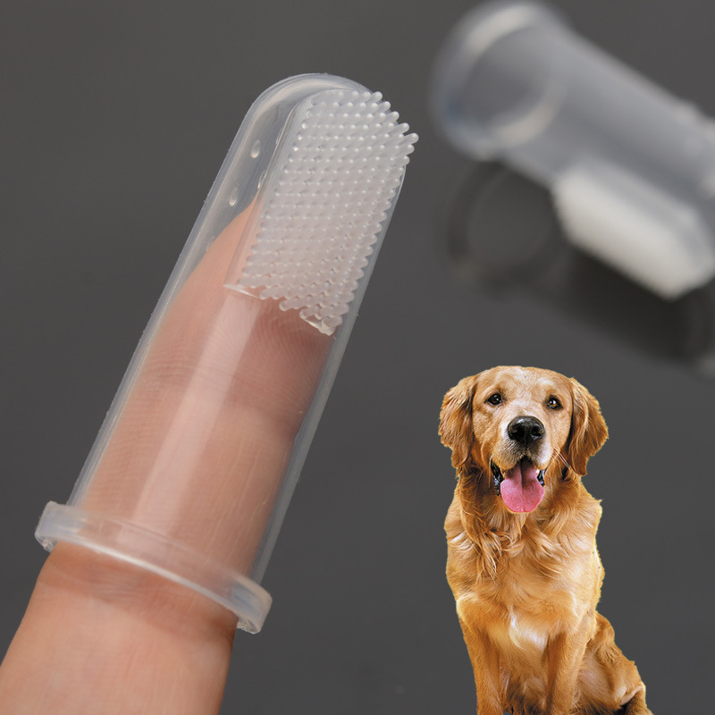 Escova de Dente de Silicone para Cães, Escova Transparente para Cuidados Dentários, Venda por Atacado