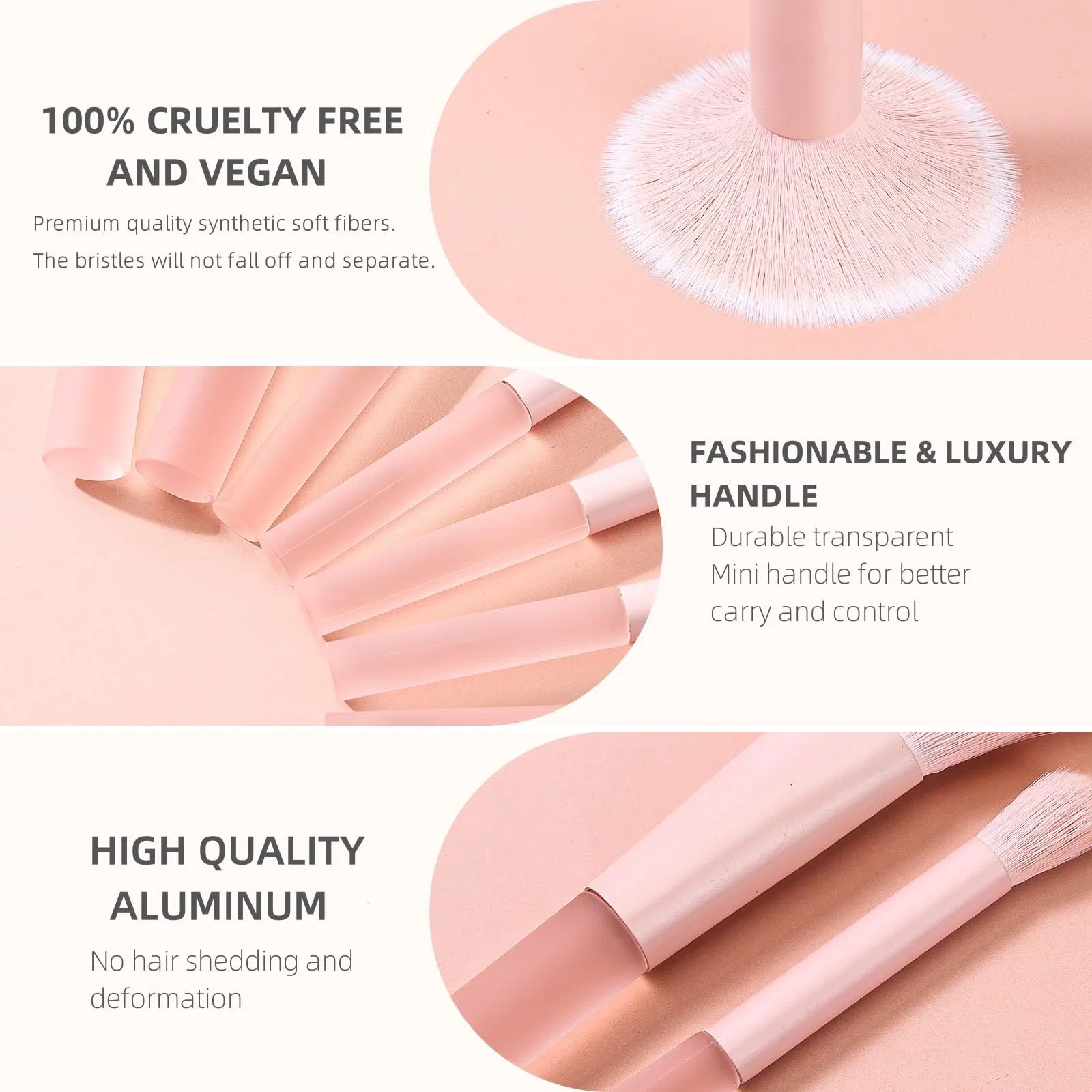 OEM 11 PCS Mini Travel Premium Synthetic Makeup Brush Set