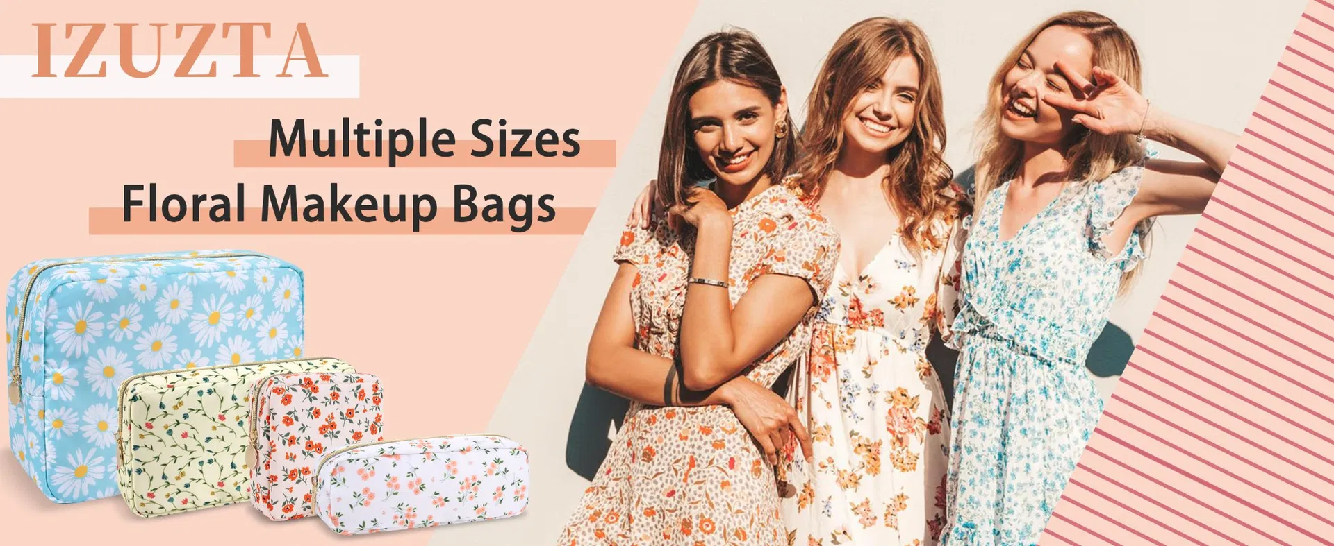 Bolsa de Maquiagem Floral