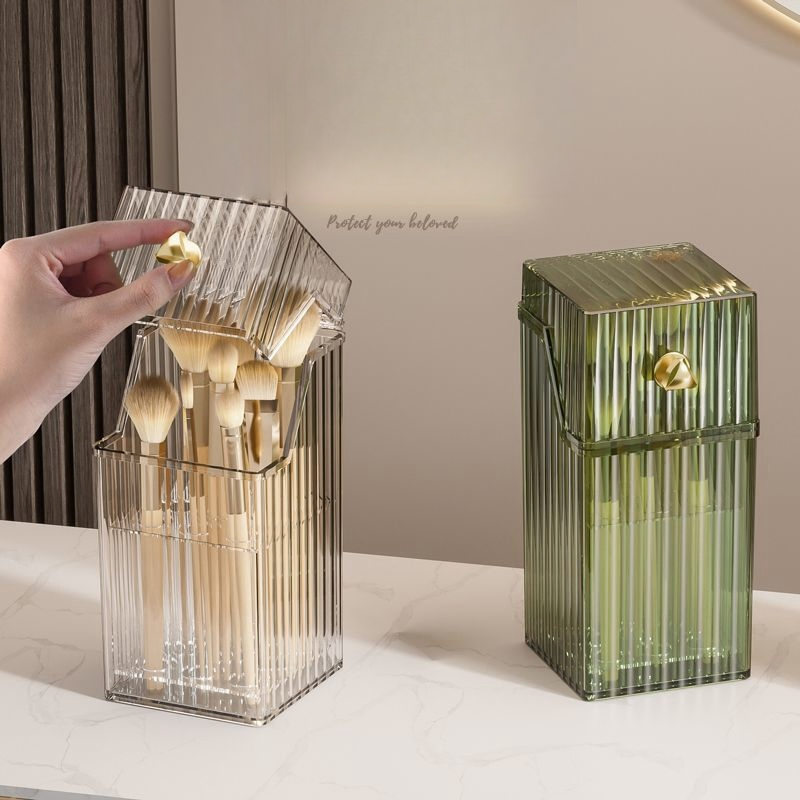 Solução Elegante de Armazenamento de Pincéis de Maquiagem para Exibições Glamourosas