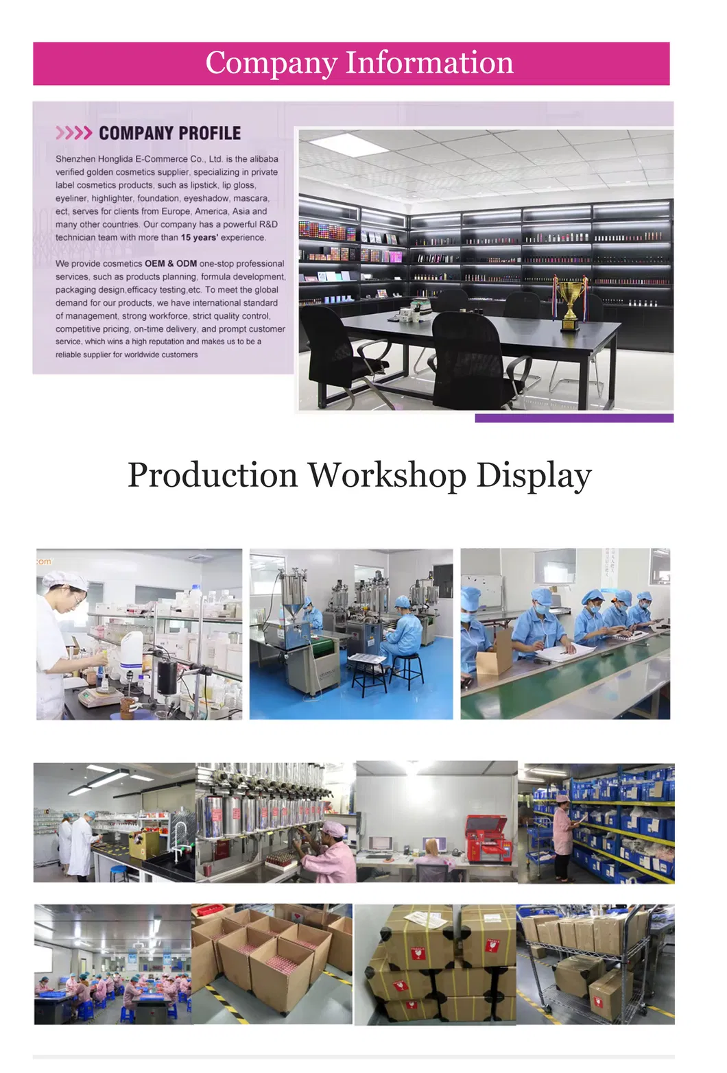 Informações de Produção
