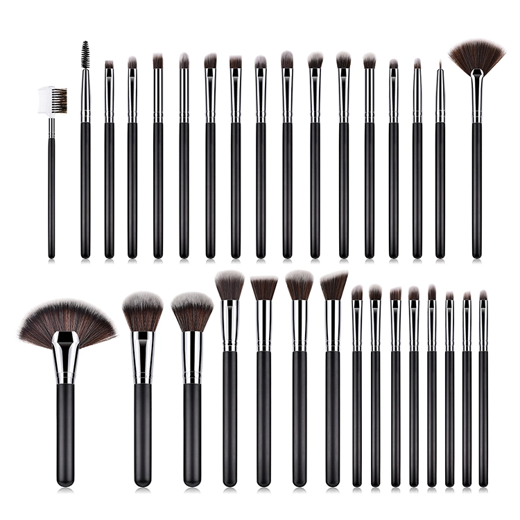 Conjunto de Pincéis de Maquiagem Premium para Mistura de Base, Blush, Corretivo e Sombra, Cerdas Sintéticas Livre de Crueldade, Dourado Rosa
