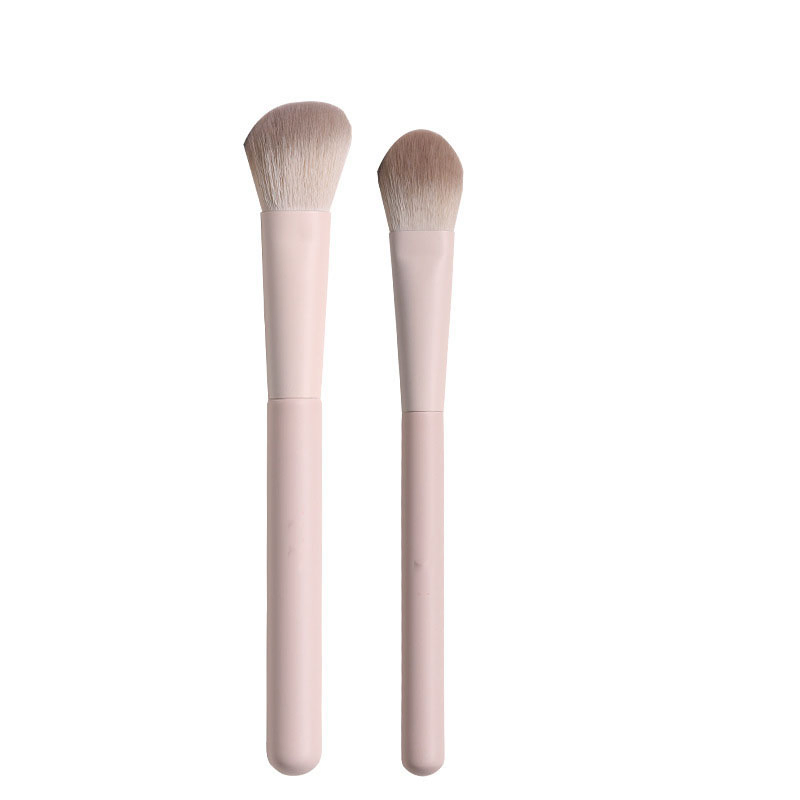 Pincel de Maquiagem em Rosa Dourado com Design Luxuoso para Aplicação de Pó