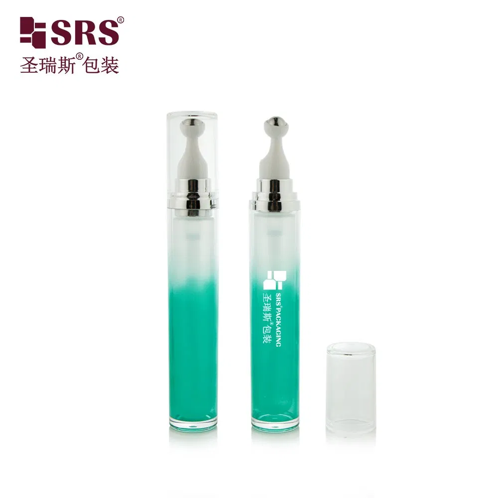 Aplicador de Creme para Olhos de Camada Dupla em Acrílico com Rolinho Premium 15ml 20ml