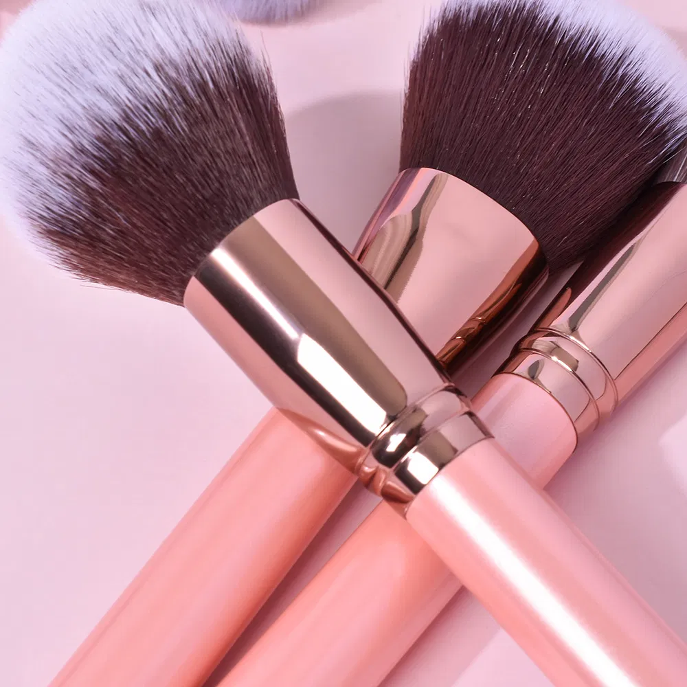 Conjunto de Pincéis de Maquiagem Profissionais de Alta Qualidade em Cabelo Sintético Vegano e Livre de Crueldade por Atacado