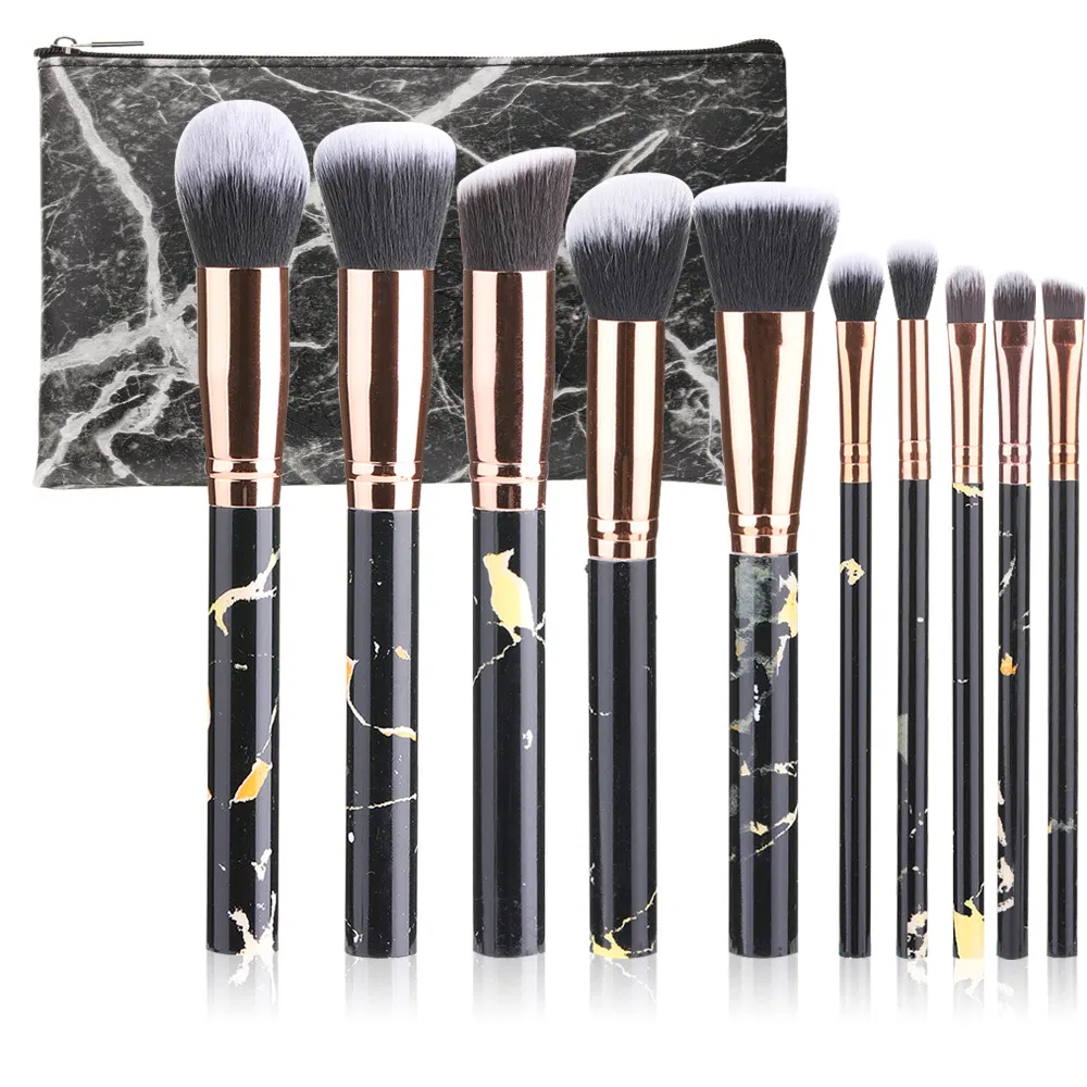 Conjunto de Pincéis de Maquiagem Multifuncional Profissional para Rosto, Lábios e Olhos