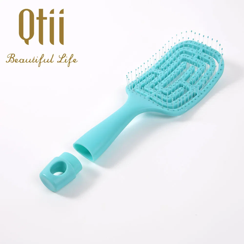 Escova de Cabelo com Ondas Curvas Ventiladas para Massagem Gradiente com Pinos de Nylon Ultra Macios