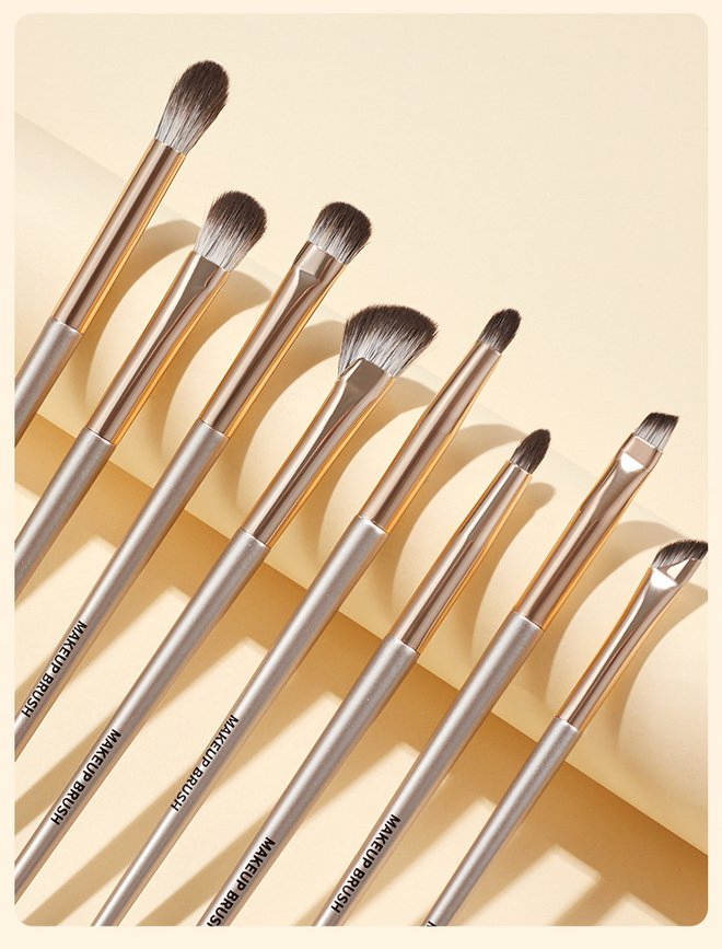 Conjunto de Maquiagem para Olhos, Cerdas Sintéticas, Cabo de Plástico, Corante Não Tóxico, Pincel para Sombra