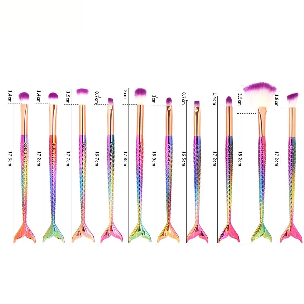 Conjunto de Pincéis de Maquiagem Beautichen 10-Piece com Estojo de Couro Vegano - Kit de Pincéis Cosméticos Profissionais para Salão