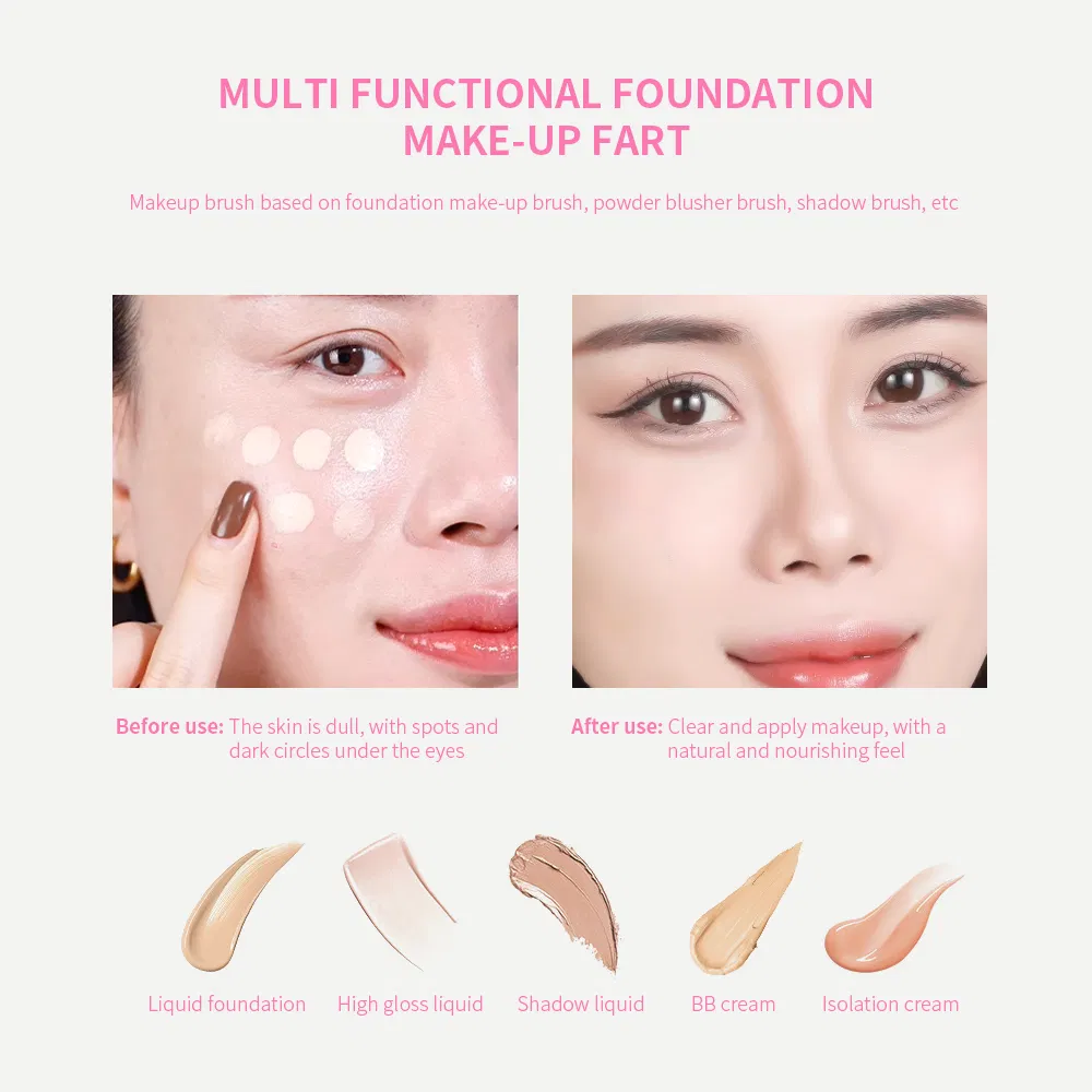 Pó Blush de Beleza Fundação Pincéis Cosméticos Mini Portáteis para Viagem Pincel de Maquiagem Único