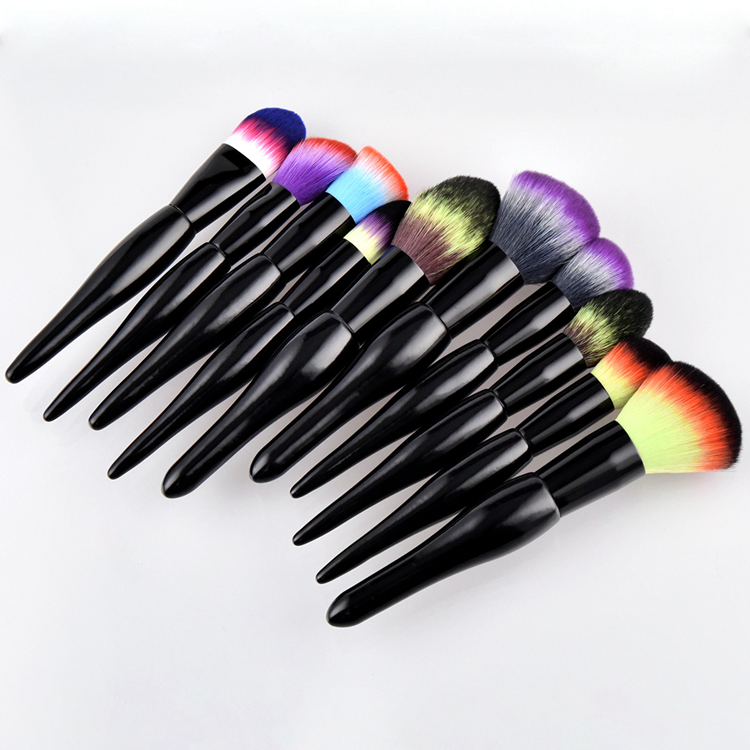 Preto 22 Pincel de Maquiagem Natural Cerdas de Nylon Coloridas Pincel de Maquiagem Profissional Rótulo Privado Conjunto de Pincéis de Maquiagem por Atacado
