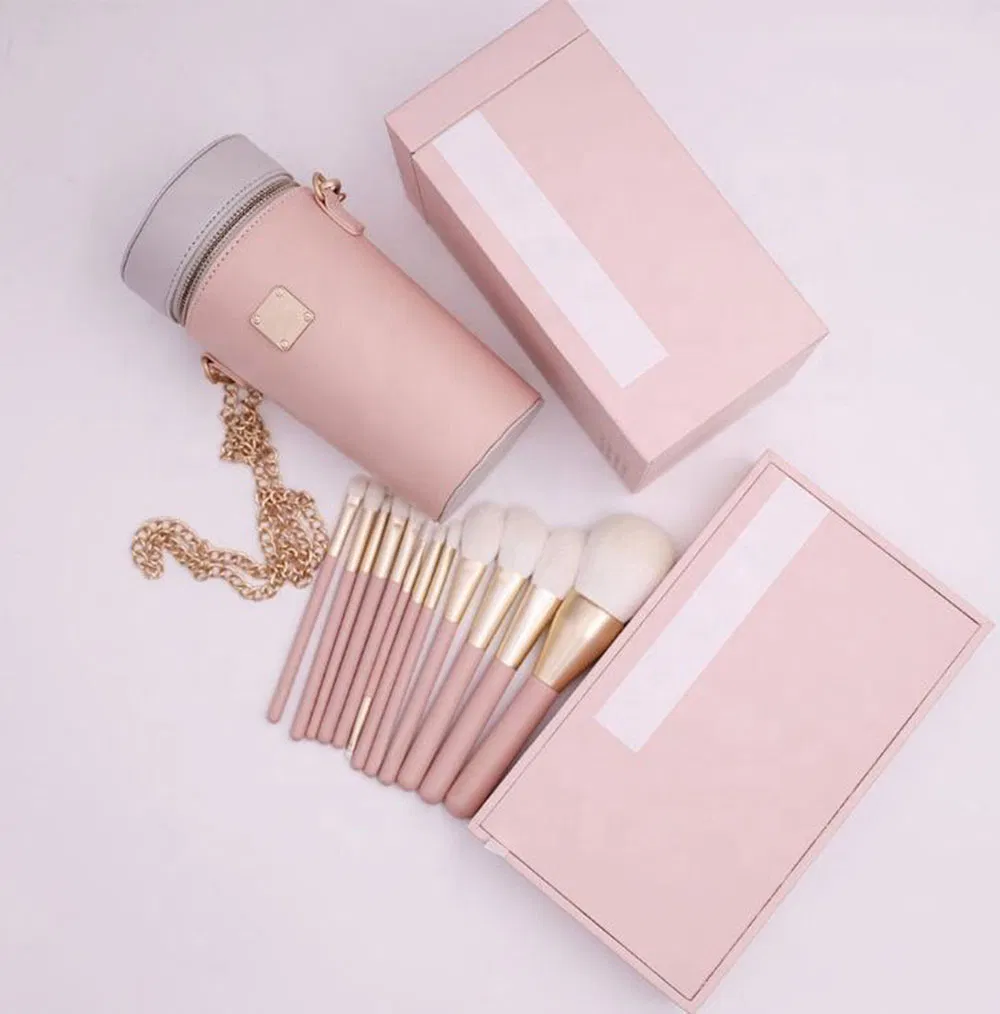 12 PCS Pink Portable Super Soft ODM OEM Customized Makeup Brush Set T