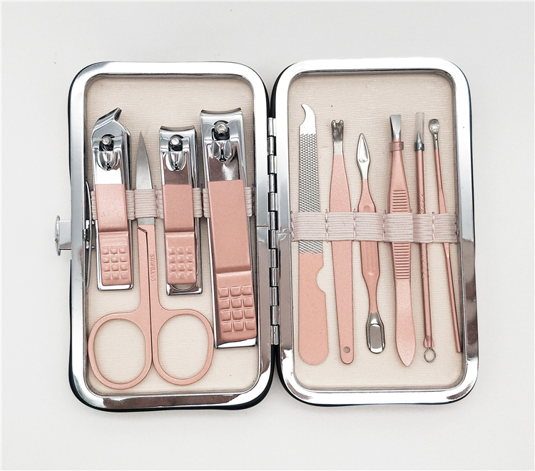 18PCS Kit de Ferramentas de Beleza para Unhas Profissional com Cortador, Empurrador e Pinça para Manicure e Maquiagem