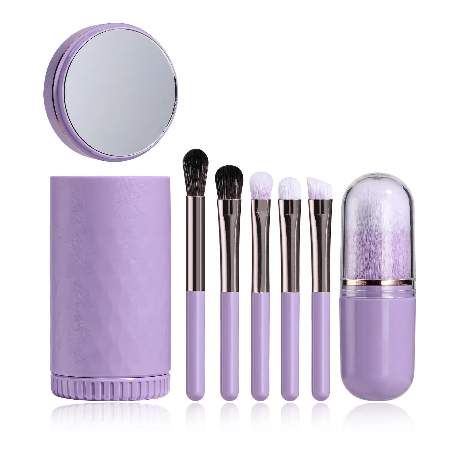 Conjunto de Pincéis de Maquiagem para Viagem Personalizado com Espelho