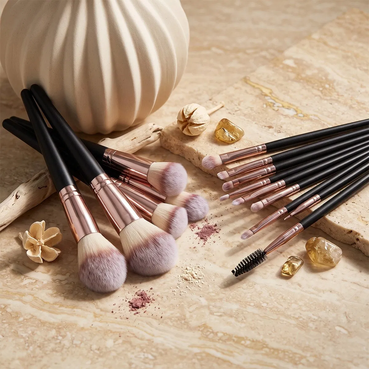 Fábrica de Pincéis de Maquiagem OEM Fabricando Pincéis Cosméticos de Grau de Salão